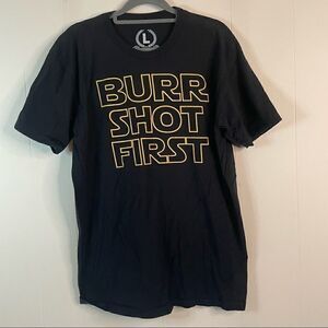 Teepublic Black Hamilton Star War Burr Shot First T-Shirt